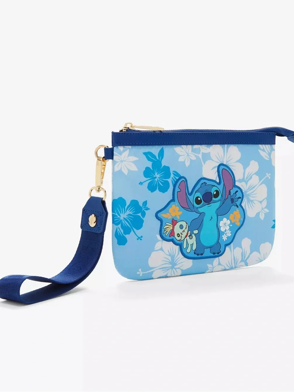 Disney Box lunch Exclusive Ohana Lilo & Stitch Hibiscus Wristlet Removable Strap